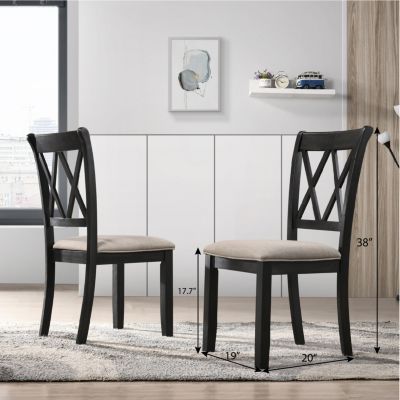  2 Pc  Fabric Upholstered Dining Chair
