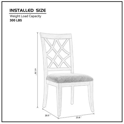 Streamdale Mid-Century Modern Upholstered Dining Chairs (Set of 2)