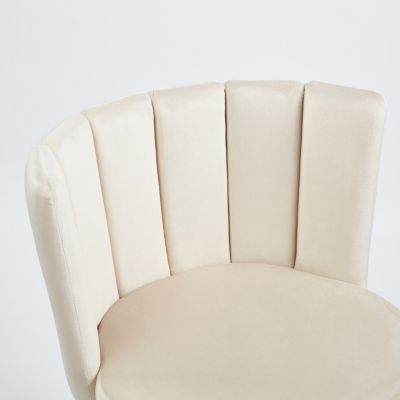 Modern Velvet Dining Chair Set (2) with Golden Legs