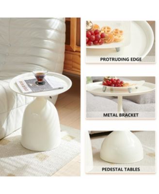 Streamdale 3-Minutes Assembly Premium Metal Side Tables with Raised Edges