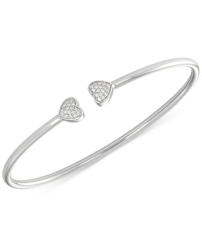Heart bangle bracelet Clearance