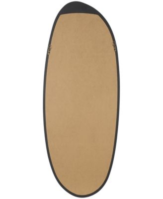 51" Wooden Abstract Oval Room Wall Mirror