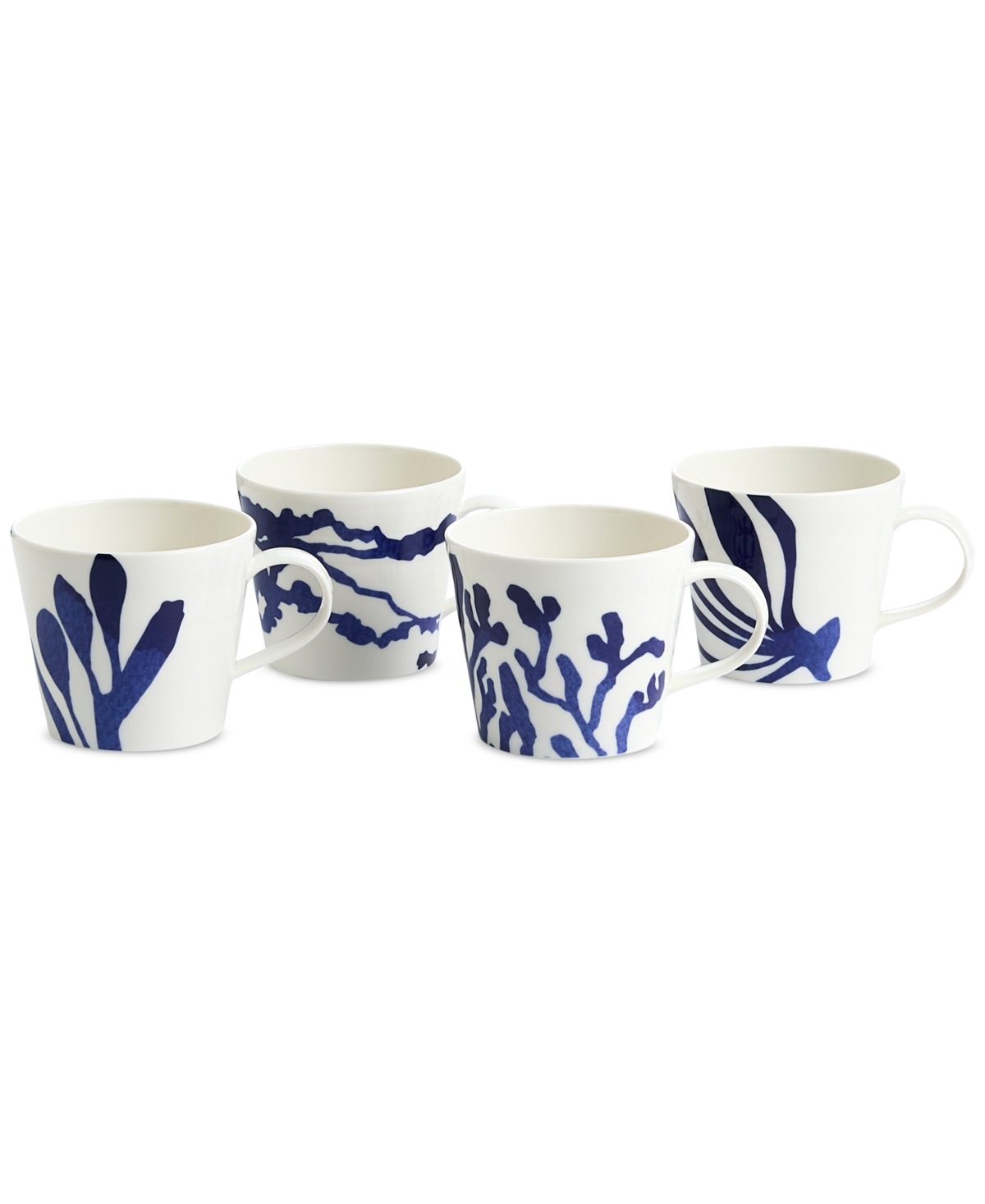 Royal Doulton Pacific Blue Porcelain Mugs Set Of Four