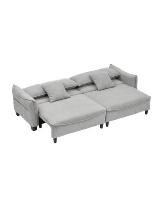 Streamdale Cozy Corduroy Sofa Bed with Pillows for Living Room