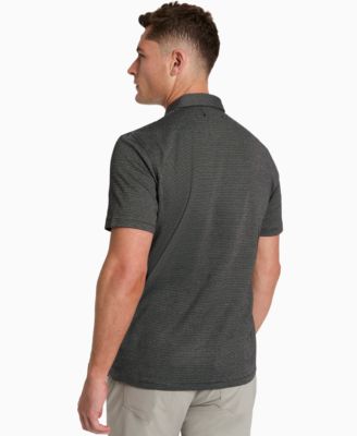 Men's Slim-Fit Two-Toned Textured-Knit Polo Shirt