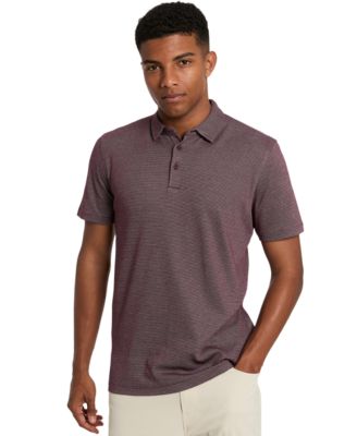 Kenneth Cole - Men's Slim-Fit Two-Toned Textured-Knit Polo Shirt