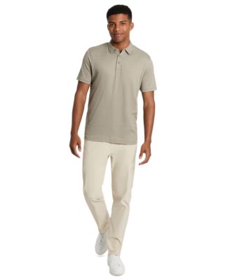Men's Slim-Fit Two-Toned Textured-Knit Polo Shirt