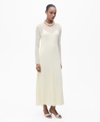 MANGO - Women's Semi-Transparent Combination Dress