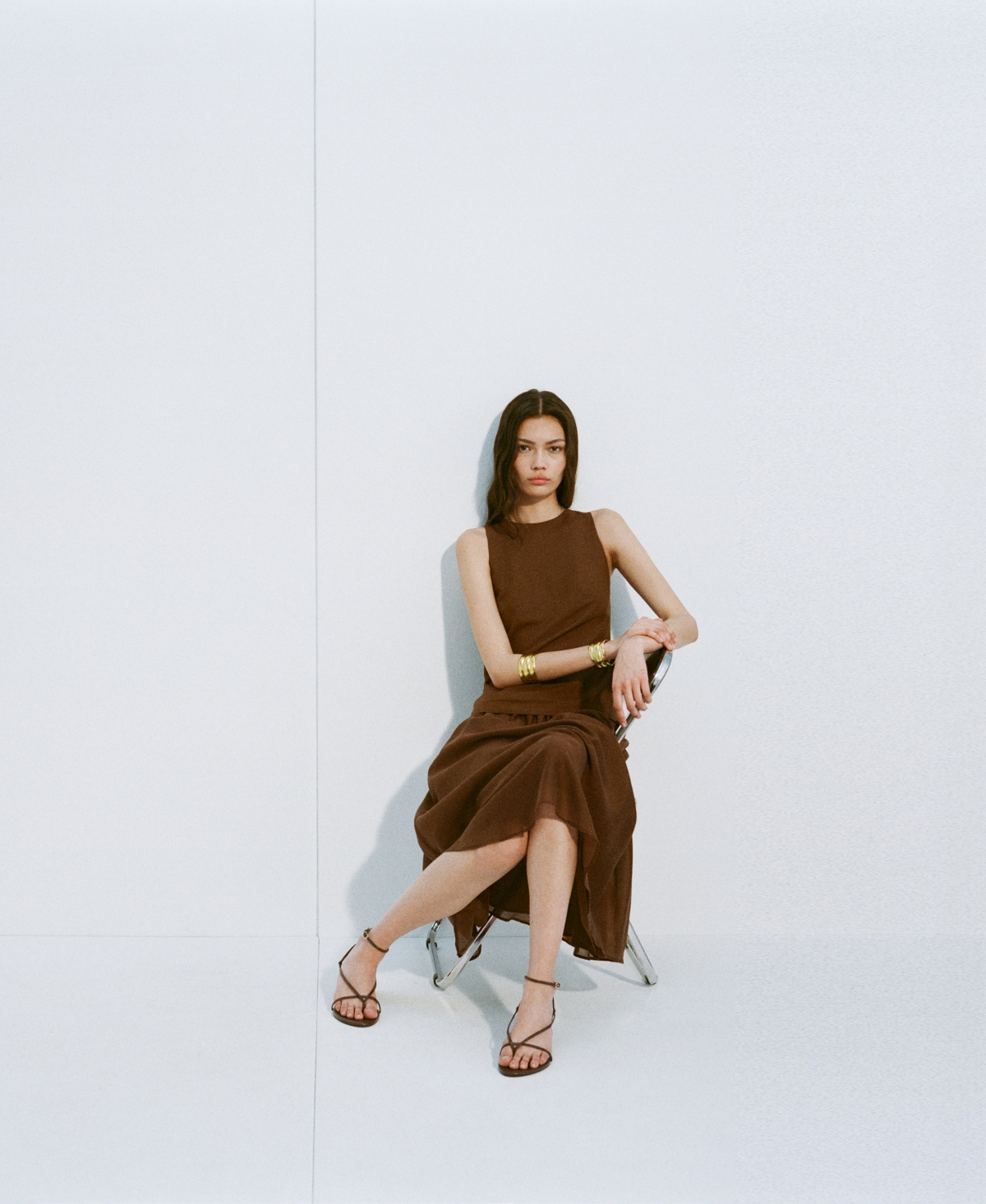 Mango Sleeveless Midi Dress