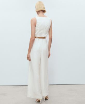 Women's Belted Long Lyocell Jumpsuit