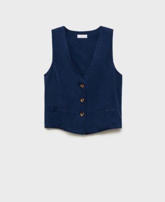 Women's Denim-Effect Lyocell Vest