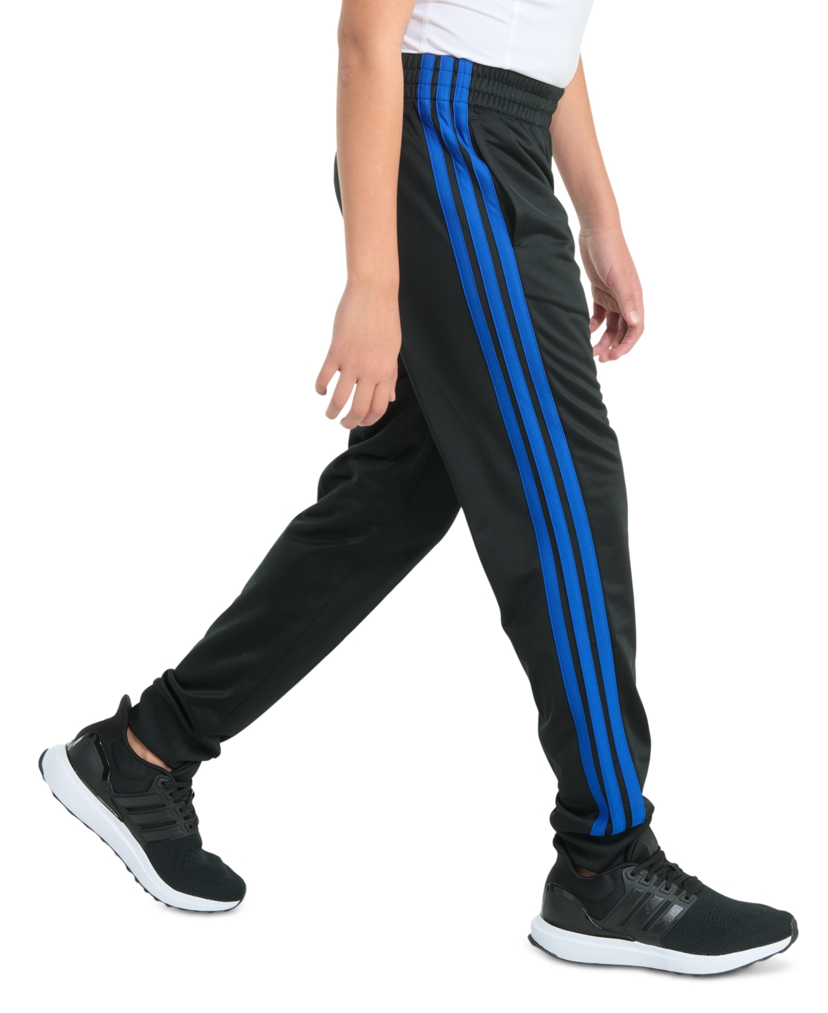 adidas Big Boys Elastic-Waistband 3-Stipe Tricot Jogger Pants