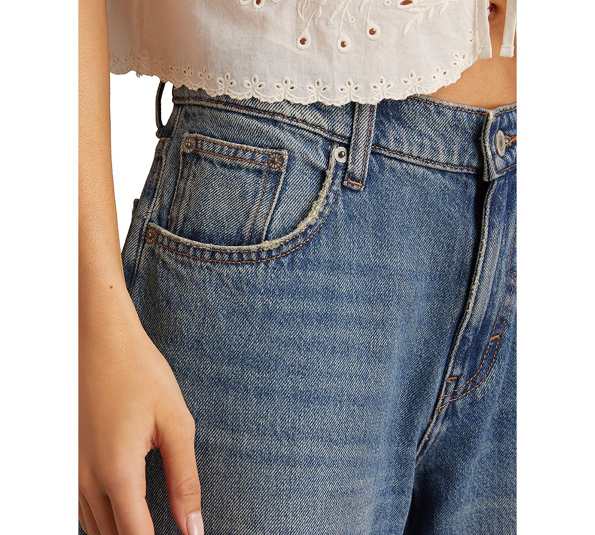 Lucky Brand Women's High-Rise Barrel-Leg Jeans view 4 — MAYCSS fashion products