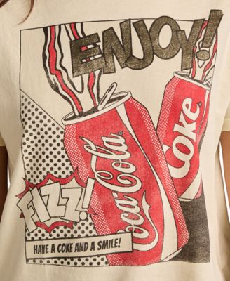 Women's Cotton Have A Coke And Smile Graphic T-Shirt