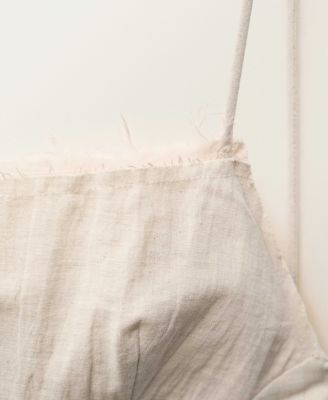 Women's Frayed Neckline Cotton Dress