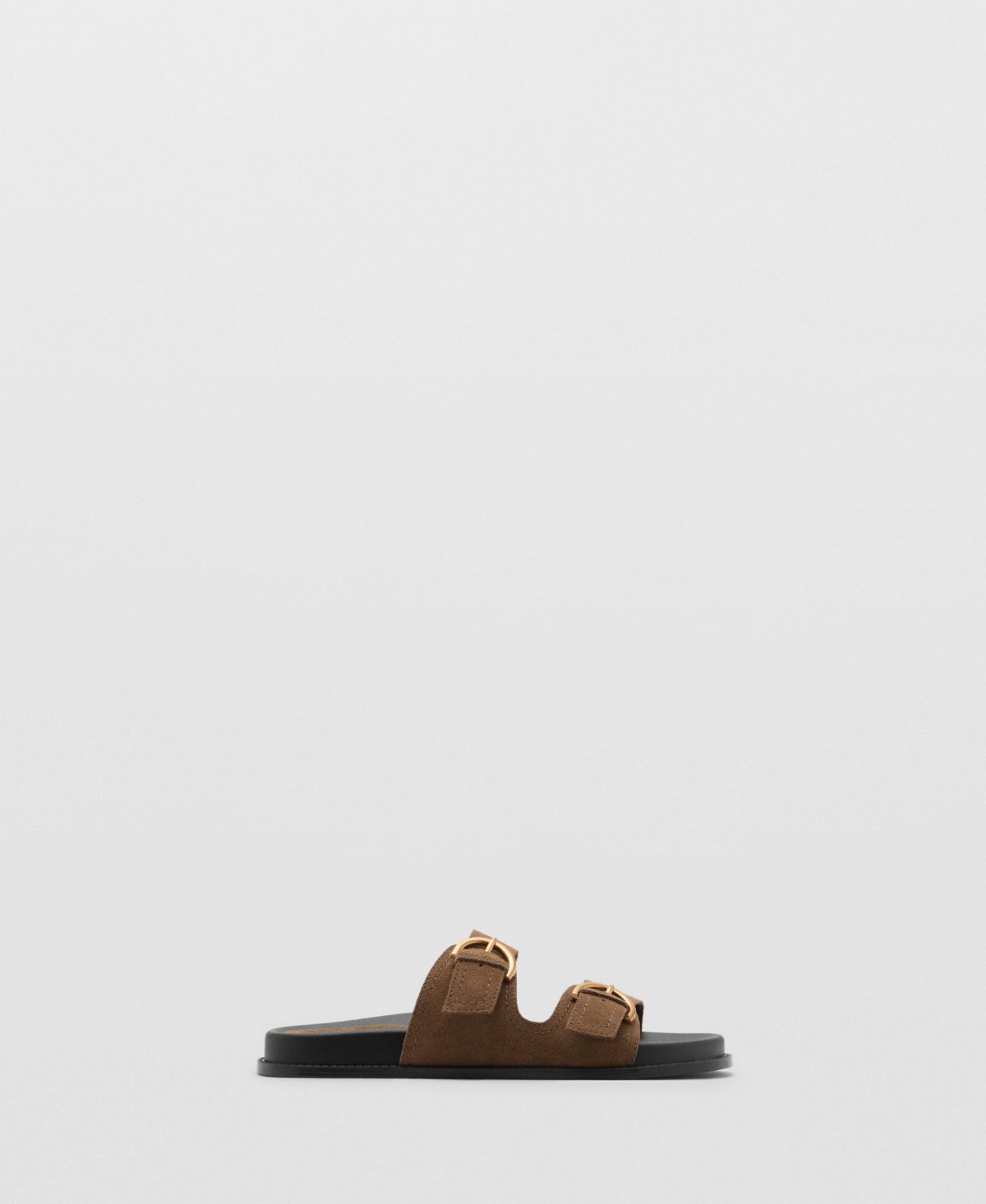 Shop Mango Women's Natural Fiber Strap And Buckle Leather Sandals