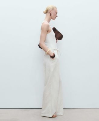 Women's Striped Combined Knitted Jumpsuit