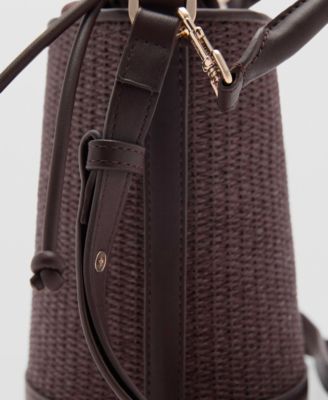 Women's Small Raffia Bucket Bag