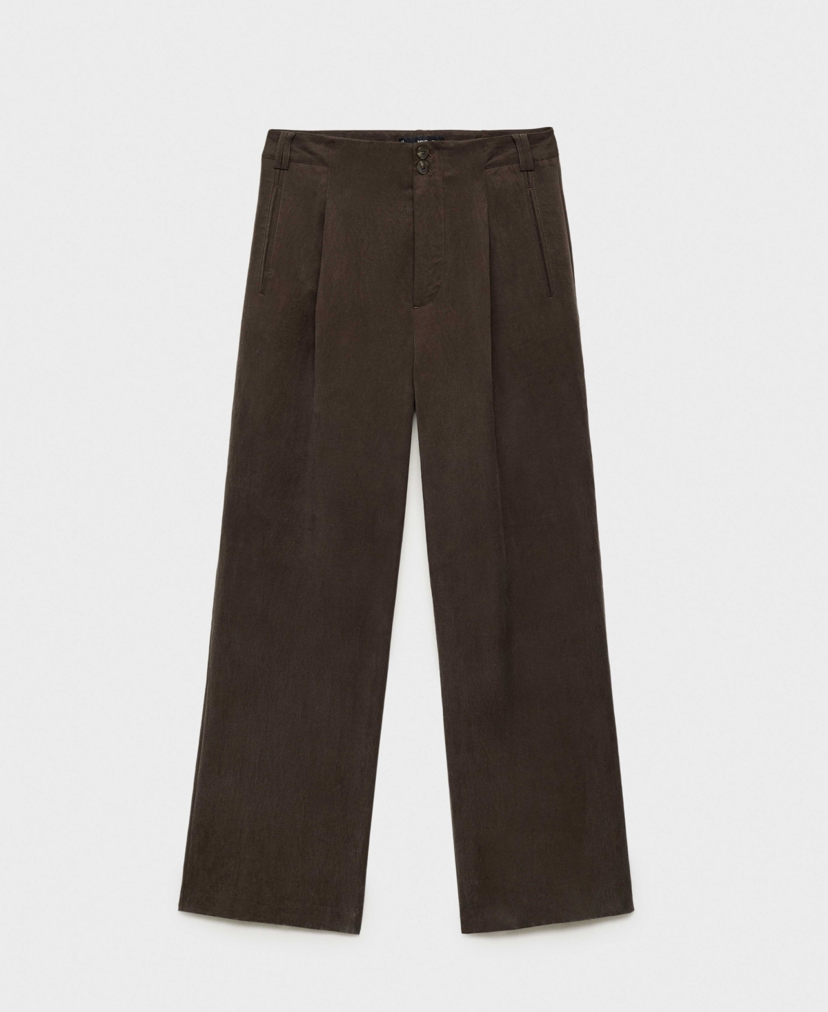 Shop Mango Women's Pleated Straight-fit Lyocell Pants
