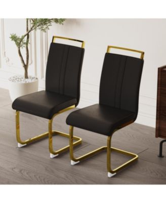 (Set of 2) Modern PU Leather Dining Chairs