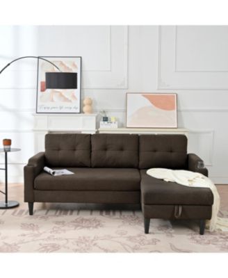 Set of 1 Spacious and Comfortable Modern Sofa with Built-In Storage and Adjustable Leg Rest