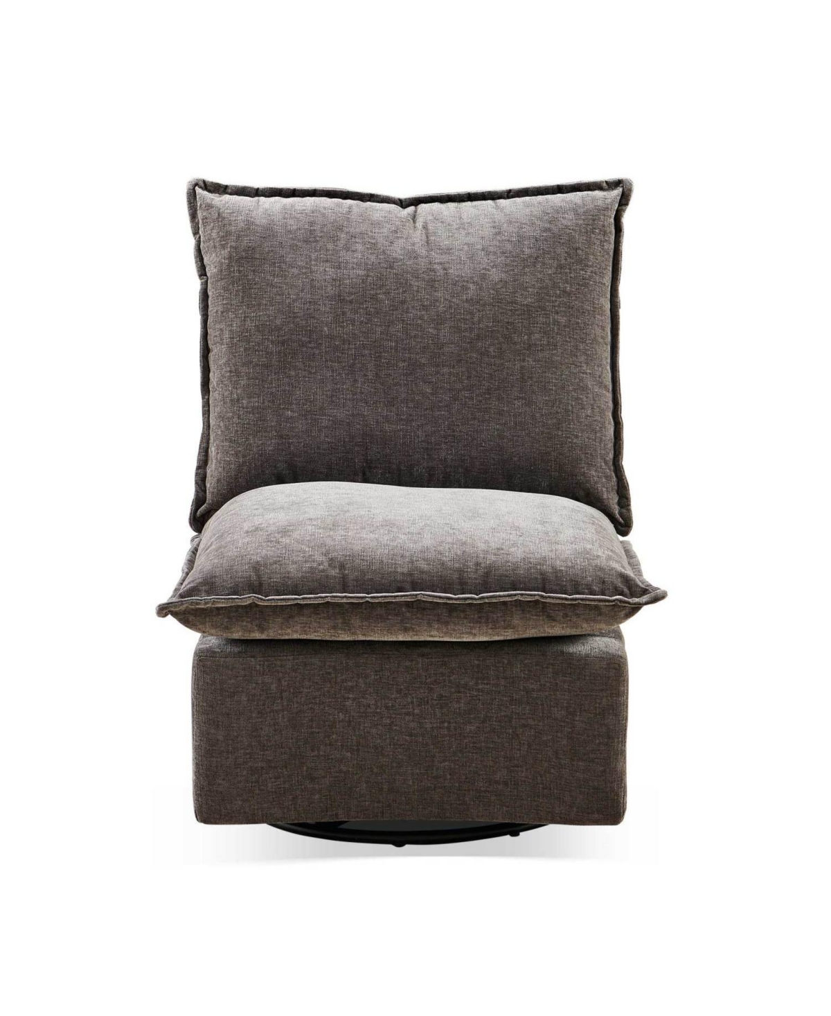Streamdale Dark Grey Swivel Rocker Sofa for Living Room