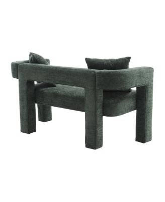 Streamdale Upholstered Chenille Loveseat Compact Sofa for Living Areas (Emerald)