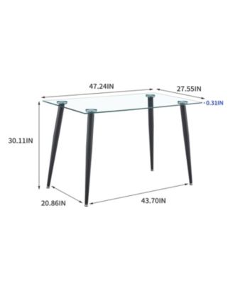 Glass Dining Table with Black Base Refined Versatility