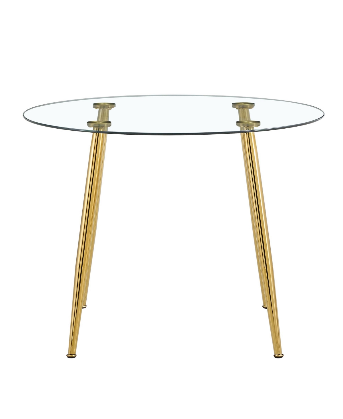 40" Glass Top Dining Table - Gold Legs Dt-1164