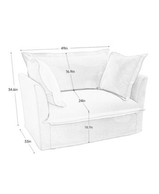 Streamdale Set of 2 Slipcovered Armchairs for Living and Workspace