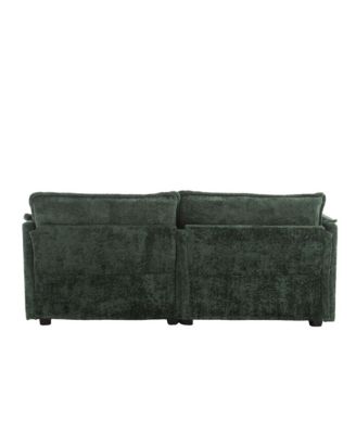 Streamdale Chenille fabric, removable armrests with side pockets, high density sponge filling, oversized double sofa with footstool