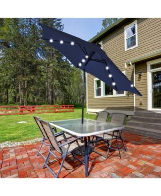 10 Feet Outdoor Patio Umbrella with Bright Solar LED Lights