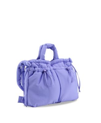 Puffy Convertible Tote with Adjustable Handles and Spacious Compartments