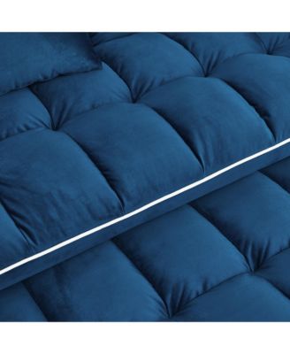 1 Count Sofa Bed, 55.51 in, Velvet, Foldable + Pull-Out + Adjustable Back + USB + Ashtray + Phone Stand, Furniture