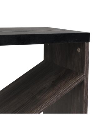 70.87 Inch Wood X-Shape Split Design Storage Console Table