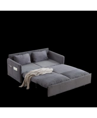 Streamdale 64.5" 3-in-1 Sleeper Sofa with Pullout Bed, Pillows, Pockets