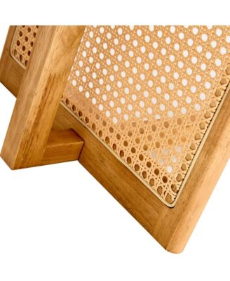 Chinese style log wind Imitation rattan tea table rectangular solid wood coffee table small family living room tea table