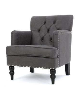 Streamdale Microfiber Club Chair W/ Diamond Tufting