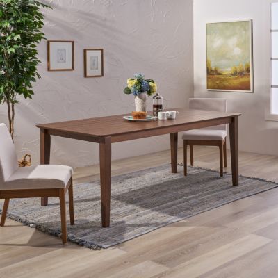 Streamdale Farmhouse Dining Table With Slatted Top And Square Legs