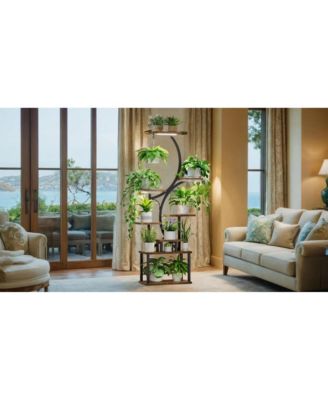 61"  Metal 8-Tier Grow Light Plant Stand