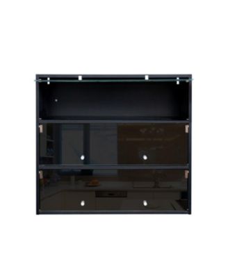 Glass Door Shoe Box Shoe Storage Cabinet With RGB Led Light
