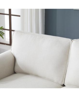 83" Nailhead Trim Sofa, 22" Seat, Faux Leather, Traditional 3-Seater