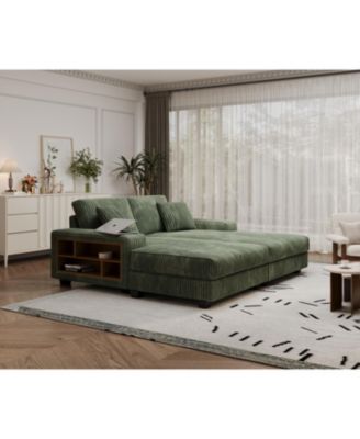 Streamdale Cozy Corduroy Sleeper Sofa Oversized, Modern Double Lounge