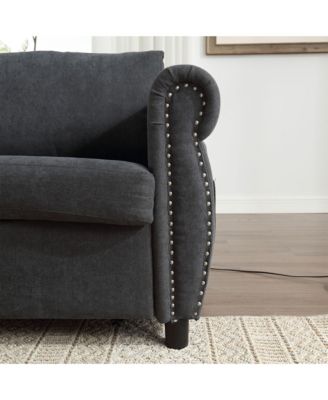 80.7" 2-in-1 Sofa Bed Sleeper with Large Mattress(63"70.93.3 inch), for Living Room Spaces Bedroom