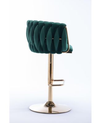 Streamdale Adjustable Swivel Chrome Barstools (Set of 2)