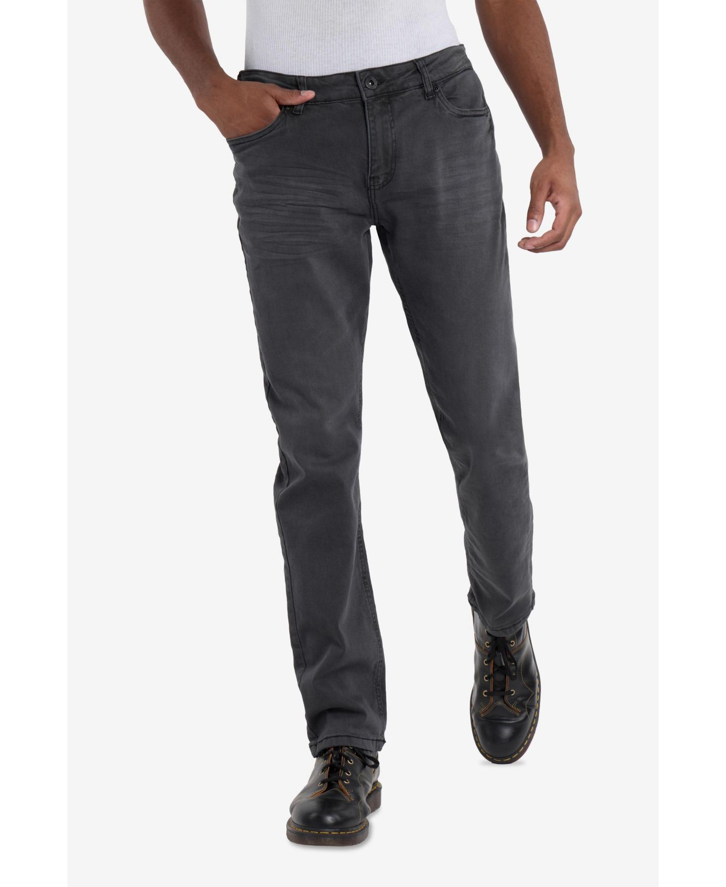 Мужские джинсы CULTURA Slim Fit Stretch, цвет: Тёмный серый — фото 4