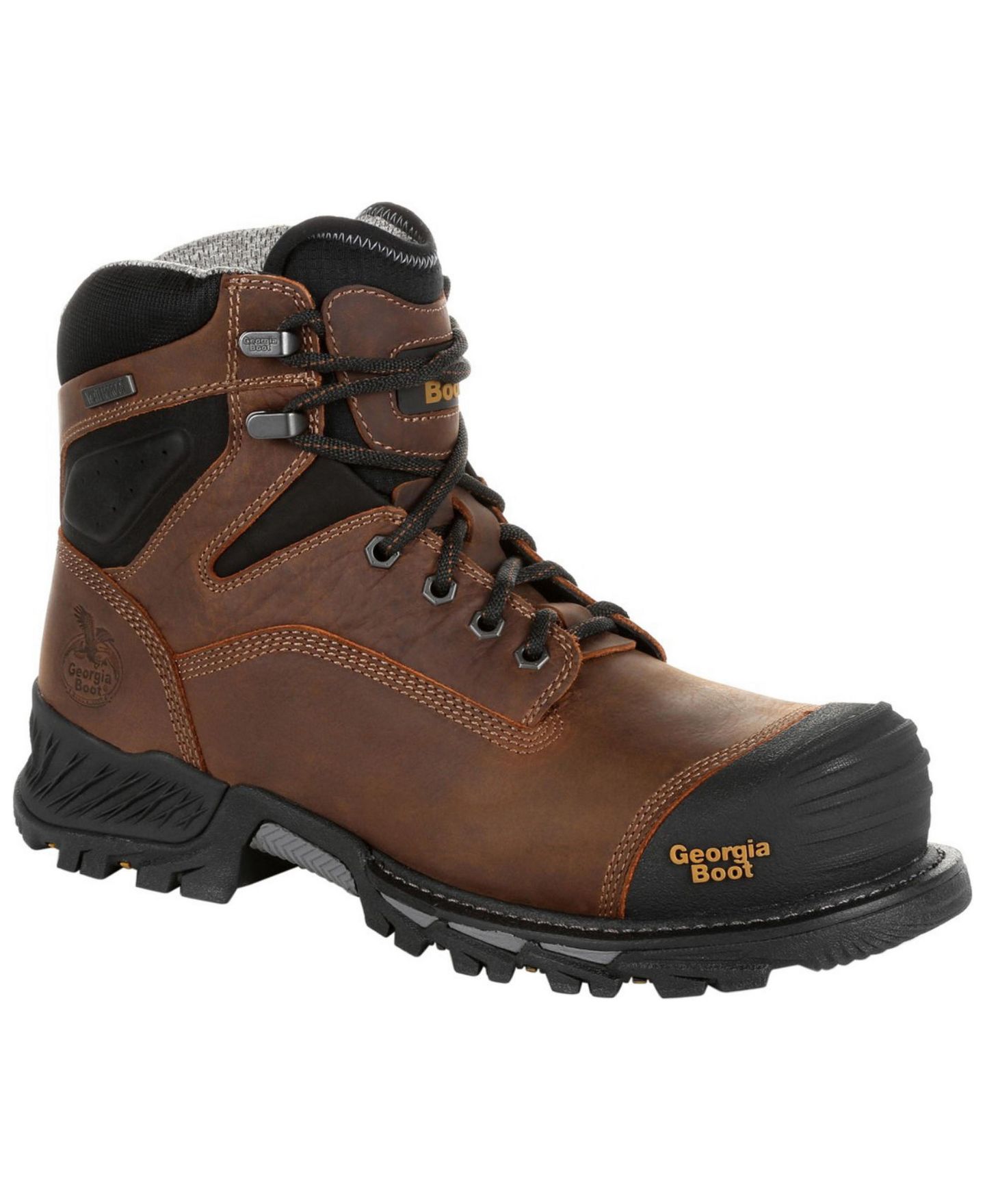 Мужские ботинки GEORGIA BOOT Rumbler Composite Toe Waterproof Work, цвет: Чёрный / Коричневый — фото 1