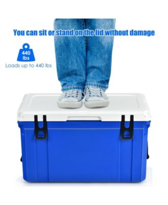 58 Quart Leak-Proof Portable Cooler  Ice Box for Camping-Blue
