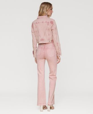 Women's Pintucked Flared Jeans 