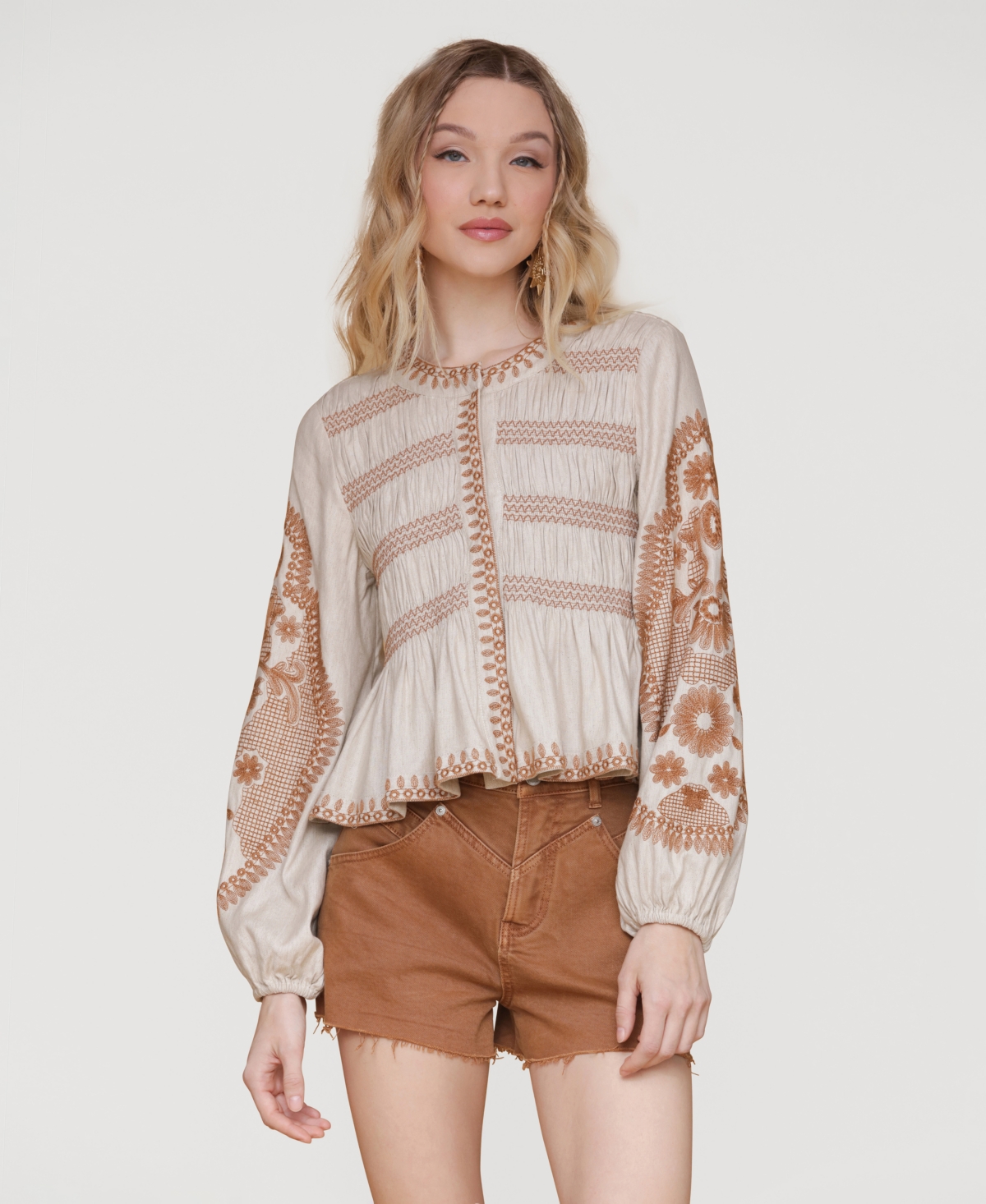 Avec Les Filles Women's Peplum Blouse Jacket